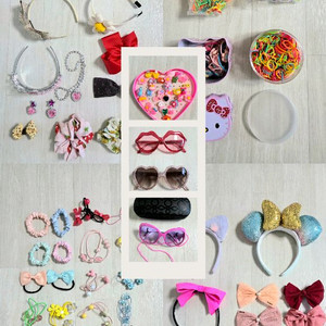 여아 악세사리, 선글라스, 머리띠,머리끈 일괄 (새상품)