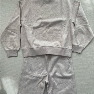 여성 탑텐 겨울 기모 플리스 맨투맨 티셔츠 90 + 기모 플리스 조거 츄리닝 바지 S 사이즈 (새상품)