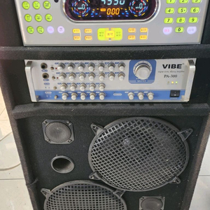 태진 반주기 이동식 앰프 노래방 세트