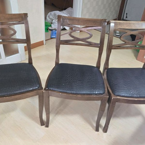 원목 식탁의자 3개 세트