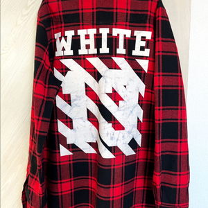 오프화이트 13브러쉬 플란넬 체크셔츠 M