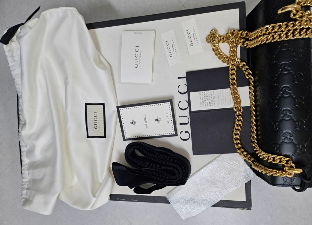 구찌 패드락 스몰 블랙 숄더백 이미지