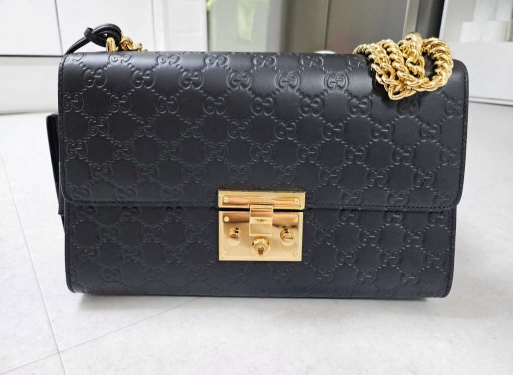 구찌 패드락 스몰 블랙 숄더백 이미지