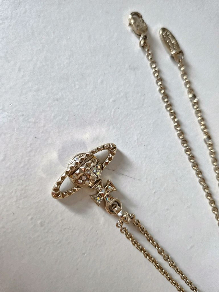 비비안웨스트우드 메이페어 바스 릴리프 골드 목걸이--3