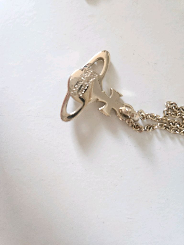 비비안웨스트우드 메이페어 바스 릴리프 골드 목걸이--5