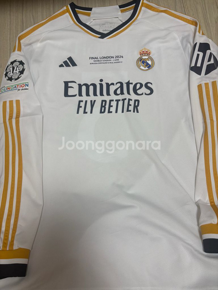 23 24 레알 챔스결승 벨링엄 긴팔 유니폼 메달 포함--2