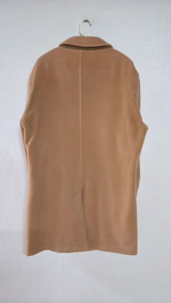 ZIOZIA 남성 베이지 모직 코트, 겨울 코트.--3