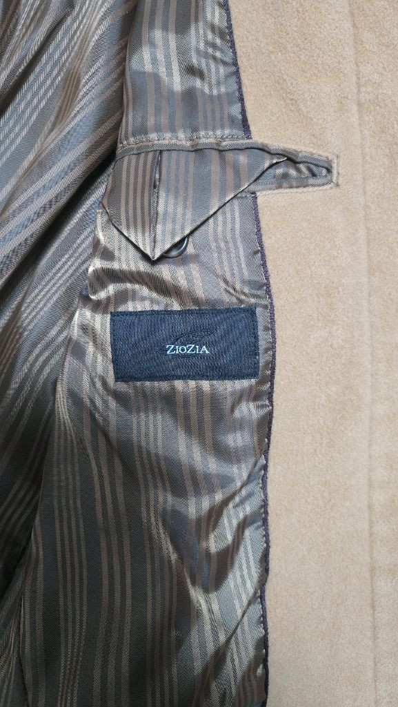 ZIOZIA 남성 베이지 모직 코트, 겨울 코트.--4