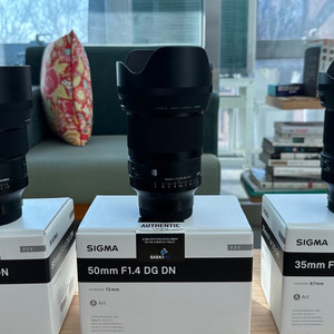 시그마 DG DN + 35mm 50mm 85mm F1.4 DG DN 세트 일괄 이미지