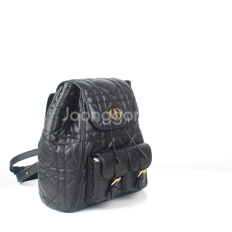 [중고명품다올] 디올 매크로까나쥬 카로 미디엄 백팩 블랙 M6301UNOZ_M900--2