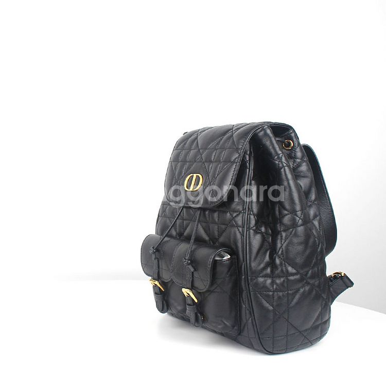 [중고명품다올] 디올 매크로까나쥬 카로 미디엄 백팩 블랙 M6301UNOZ_M900--3
