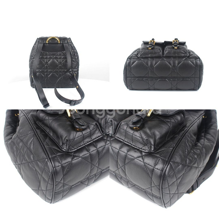 [중고명품다올] 디올 매크로까나쥬 카로 미디엄 백팩 블랙 M6301UNOZ_M900--4