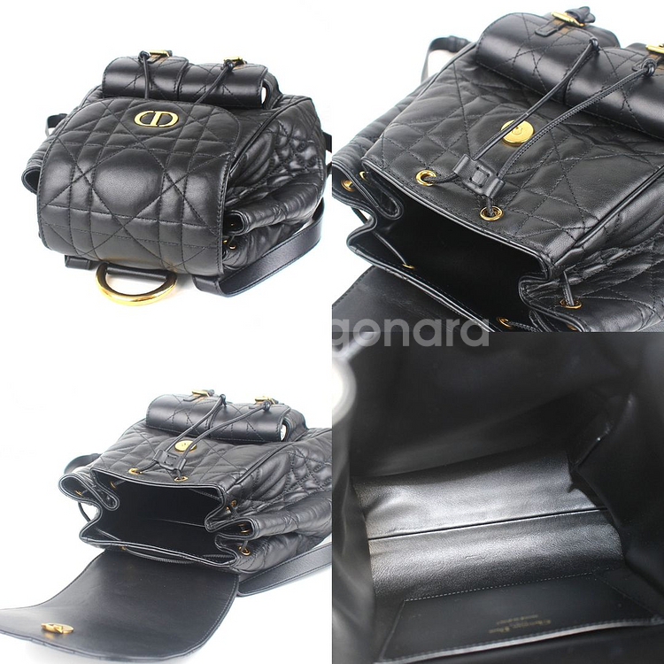 [중고명품다올] 디올 매크로까나쥬 카로 미디엄 백팩 블랙 M6301UNOZ_M900--6