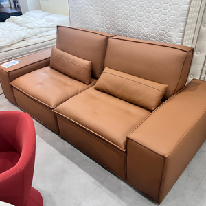 모듈형 가죽 소파 거실형 3인