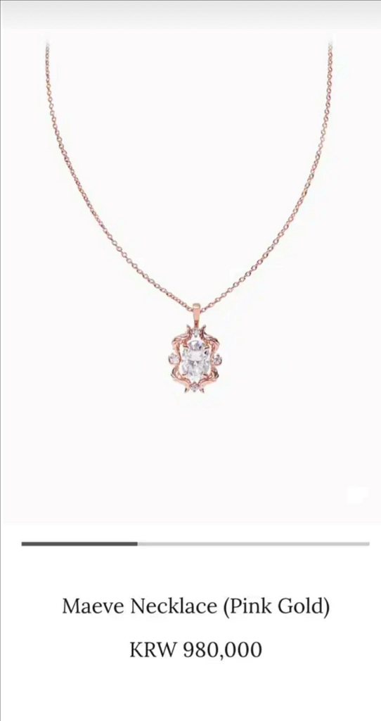 그레이스유 목걸이 14k 모이사나이트--2