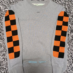 오프화이트 자수맨투맨 정품!남자95~100!최상급!하자없음!