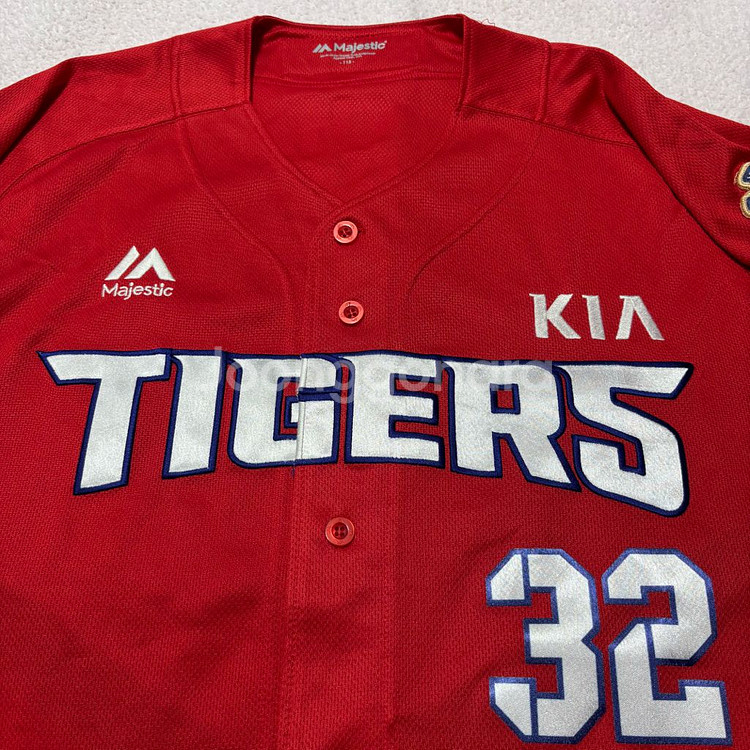 기아타이거즈 야구 유니폼 김민식 마제스틱--1