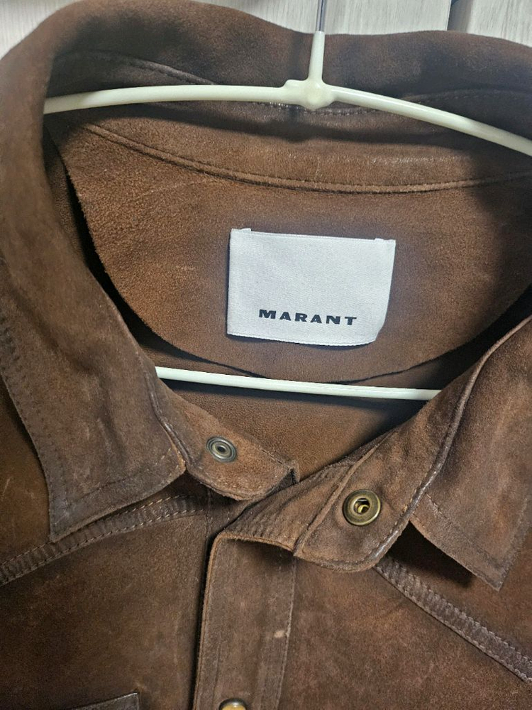 이자벨마랑 아드리안 스웨이드 셔츠 L (이수혁착용)--2