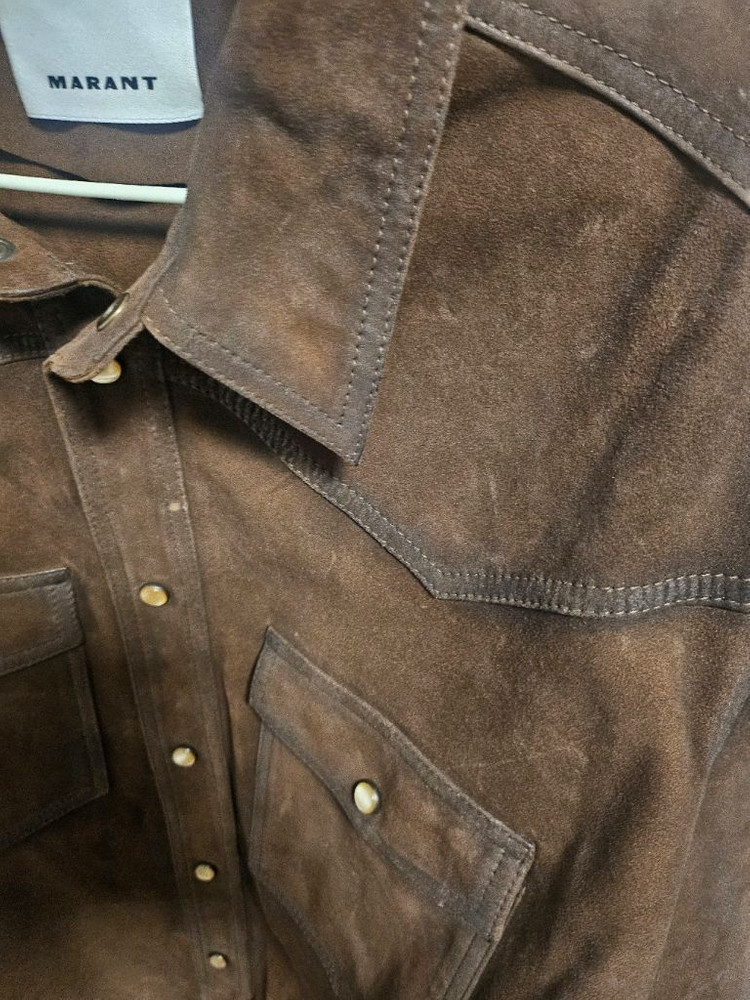 이자벨마랑 아드리안 스웨이드 셔츠 L (이수혁착용)--4