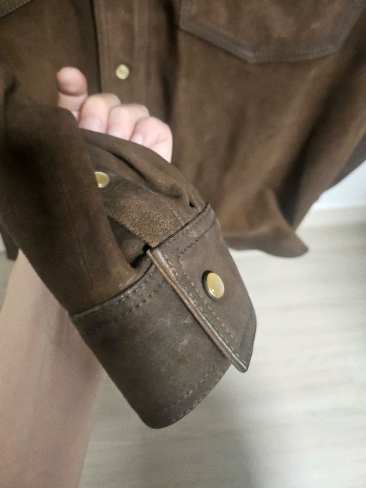 이자벨마랑 아드리안 스웨이드 셔츠 L (이수혁착용)--5