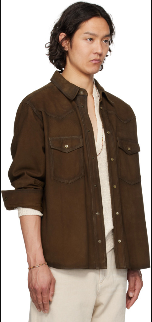 이자벨마랑 아드리안 스웨이드 셔츠 L (이수혁착용)--7