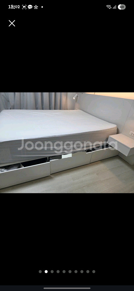 리바트 피아프 호텔침대 퀸 서랍형(1년미만사용)--1