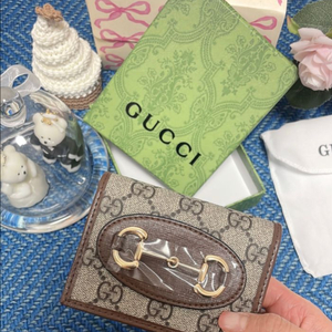 구찌 캔버스 여성용 반지갑