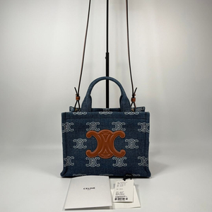 셀린느 스몰 카바스 타이스 트리오페 데님 토트백