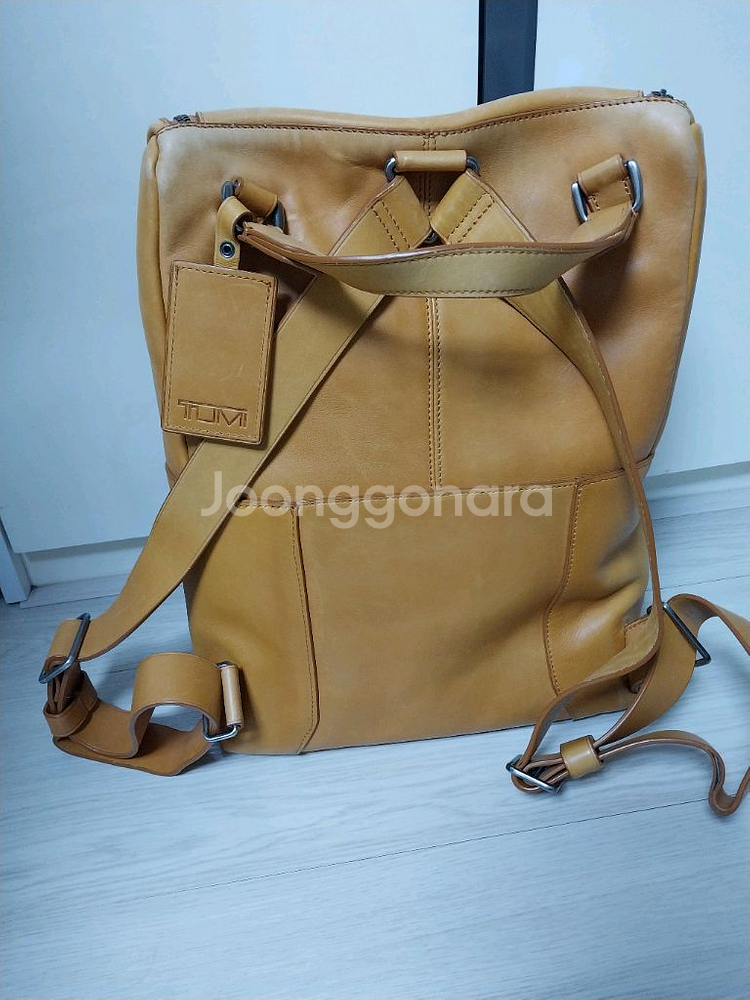 투미 정품 천연 가죽 백팩--2