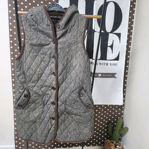 누빔 브라운조끼