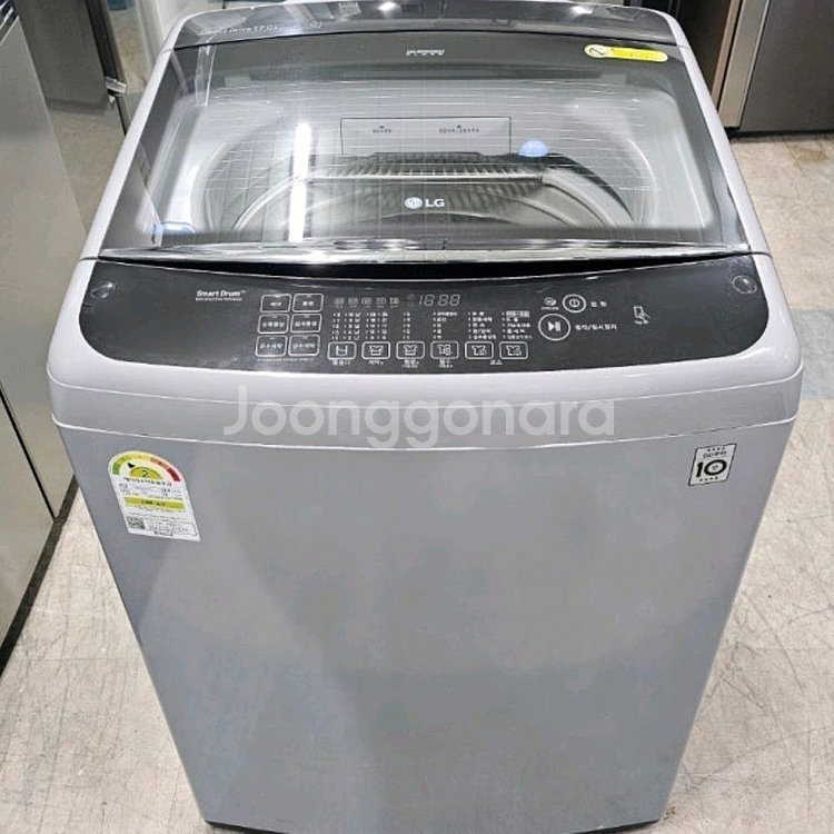 # LG 엘지 통돌이 세탁기 17kg 풀스텐 DD모터 제품 스테인리스 내부--0