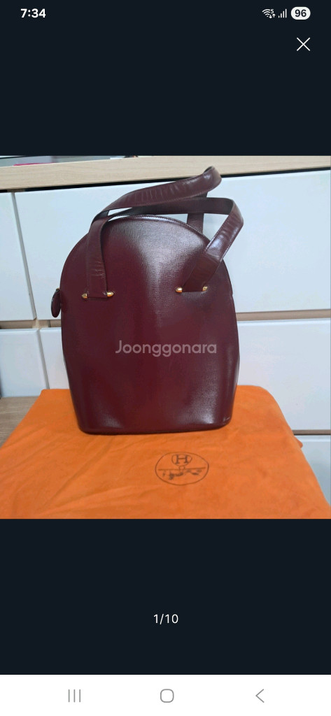 까르띠에 버건디 토트백 까르띠에 가방 이미지