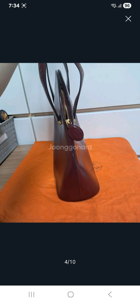 까르띠에 버건디 토트백 까르띠에 가방 이미지