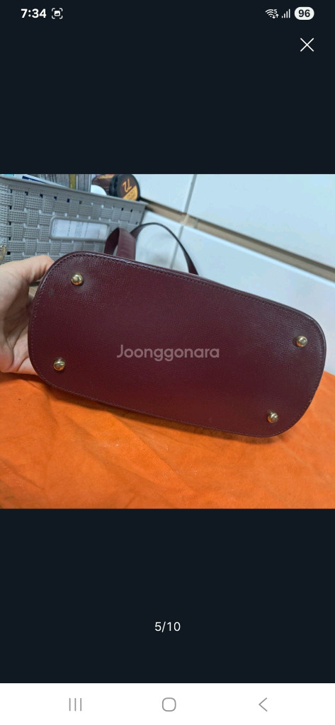 까르띠에 버건디 토트백 까르띠에 가방 이미지