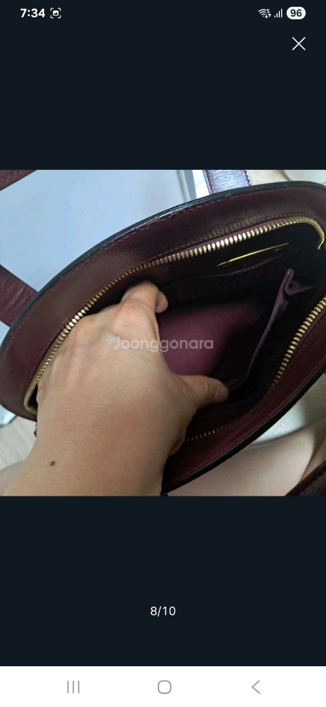 까르띠에 버건디 토트백 까르띠에 가방 이미지