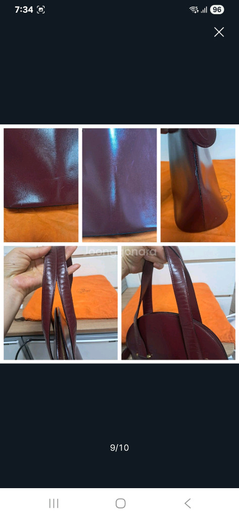 까르띠에 버건디 토트백 까르띠에 가방 이미지