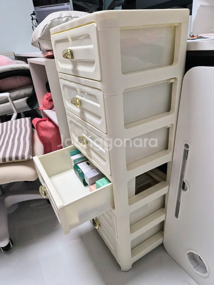 플라스틱 서랍장 6단--5