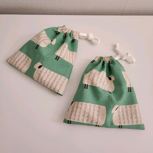 양 원단 스트링파우치/ 복주머니/ 2개 일괄/ 새거