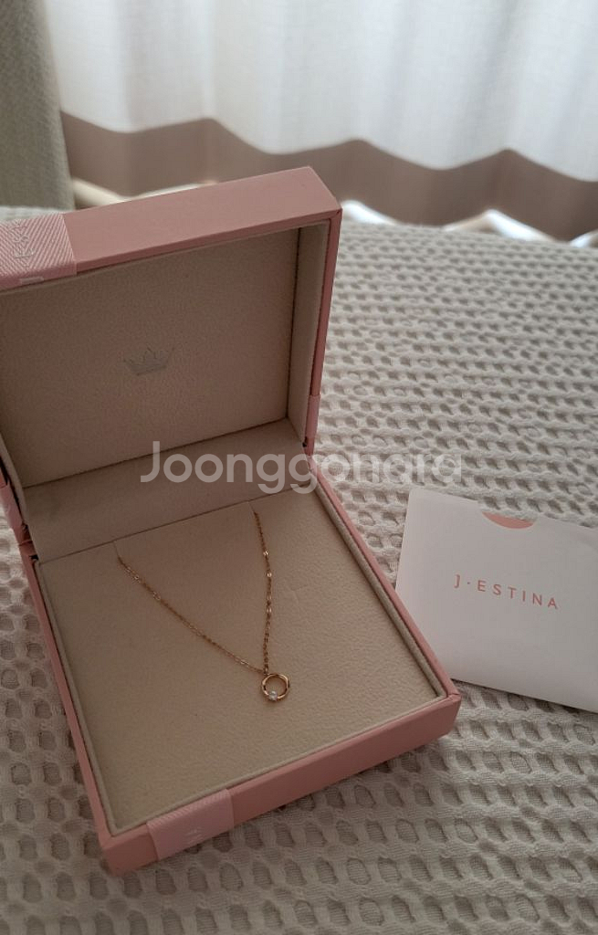 제이에스티나 14k 로즈골드 목걸이--0