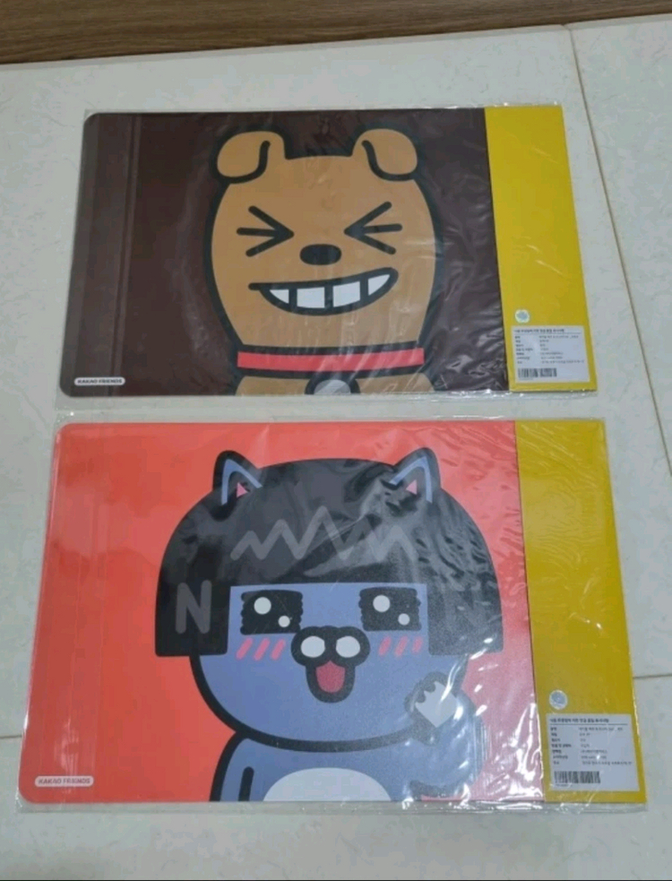 카카오프렌즈 식탁 테이블 매트 & 티코스터 세트--1