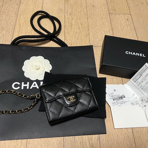 샤넬 스트랩 체인 클똑 카드지갑 chanel