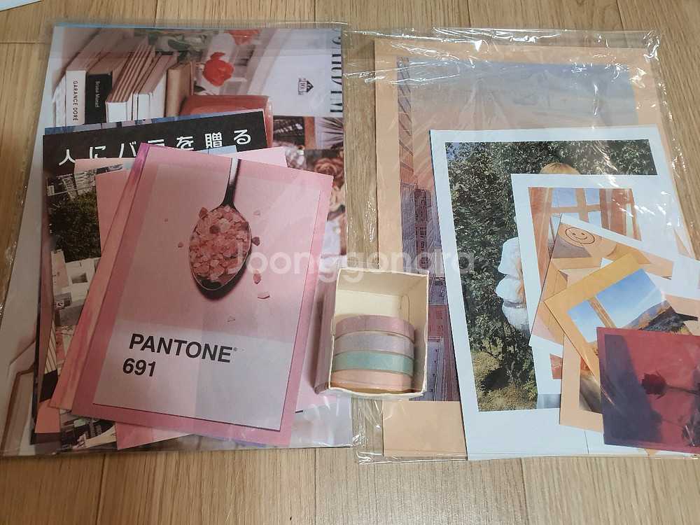 빈티지 감성 인테리어 사진 엽서 포스터+컬러 종이 테이프--0