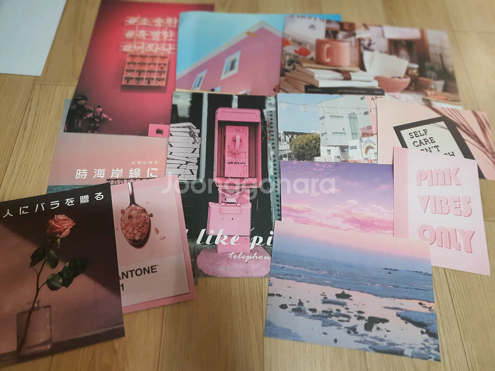 빈티지 감성 인테리어 사진 엽서 포스터+컬러 종이 테이프--1