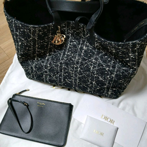 디올 트위드 뚜주흐 토트백 라지