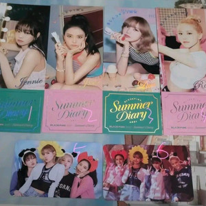 블랙핑크 블핑 2021 썸머다이어리 썸다 제니 지수 리사 로제 공식 특전 포토카드 포카 티켓 포토티켓 이미지