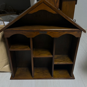 원목 장식장 지브리스타일 집선반 하우스선반