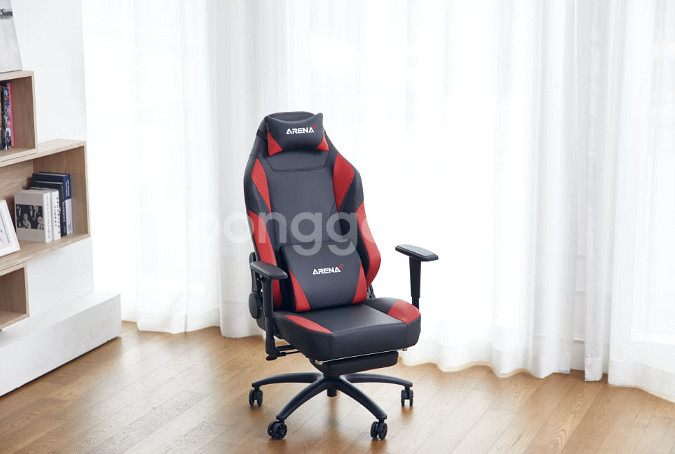 제닉스 아레나-X 풋레스트 게이밍 의자 레드--0