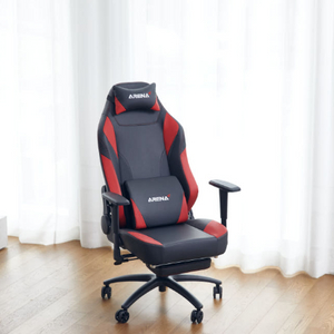 제닉스 아레나-X 풋레스트 게이밍 의자 레드