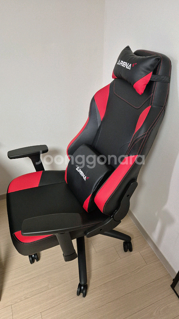 제닉스 아레나-X 풋레스트 게이밍 의자 레드--4