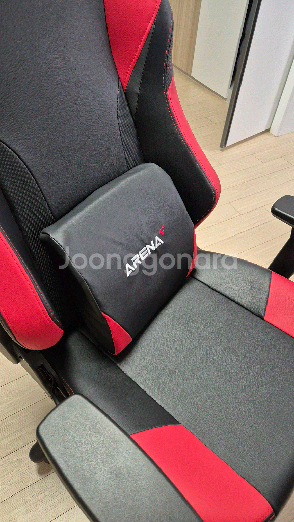 제닉스 아레나-X 풋레스트 게이밍 의자 레드--5